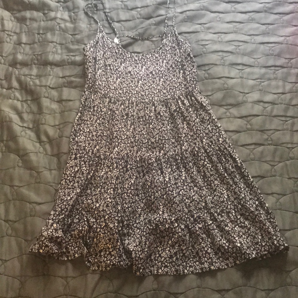 H&M navy and white floral sundress size 8